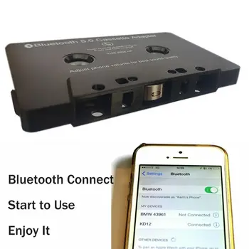 USB Įkrovimo Bluetooth 5.0 Muzikos Automobilių Garso Imtuvas, Kasečių Grotuvas, MP3 Adapteris Keitiklis iPhone Samsung Nokia HTC Smart Cel