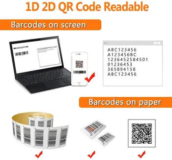 Holyhah K2 Laikomo mobiliojo QR Barcode Scanner Ir K1 Wird 1D/2D QR brūkšninių Kodų Skaitytuvą, PDF417, Atsargų POS Terminalas