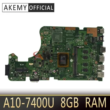 Akemy už už už už Už Asus X555Q A555Q X555QG X555QA x555bp x555b X555BA Laotop Mainboard X555QA Plokštė su A10-7400U 8GB RAM