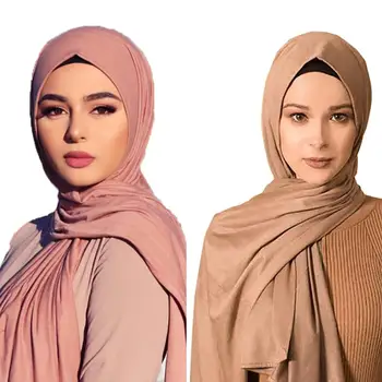 28 SPALVA Naujų Moterų, Musulmonų Šalikas Hijabs Islamo Skaros Soild PAPRASTAS Plonas Jersey Skarelė Moterų Jersey Šalikas