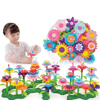 Svajonių Sodas Serijos Merginos Gėlės Sujungti Blokus rankų darbas Žaislai Švietimo Montavimas Kūrybos 