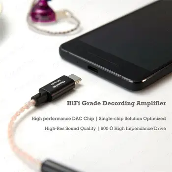 CharmTek USB C Hi-Fi Garso Nešiojamas Ausinių Stiprintuvas,Qualcomm 32-bitų DAC Headphone AMP Pikselių 4 Pastaba 10 