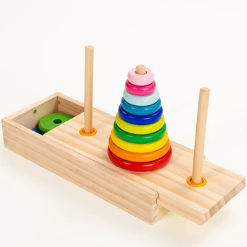 Vaikams mokomieji Krovimas Žaislai, Mediniai Ankstyvo Mokymosi Spalvos Klasikinės Geometrijos, Matematinės Dėlionės Žaislas Vaikams