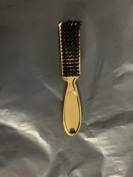 Aukso Plastikinė rankena barzda šepečiu minkštas vilnos, nailono nešiojamų valymo, skutimosi šepetėlis