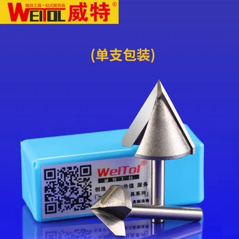WeiTol 5A CNC 60 90 120 150 Laipsnių 3D V Tipo Frezos 3D V Bitai Graviravimas Įrankiai, Graviravimas Mašina, 2 fleitos medienos apdirbimo įrankius