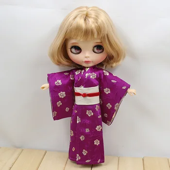 Komplektai Blyth lėlės Kimono, skirta 1/6 30cm lėlės Nacionalinis kostiumas 1/6 azone BJD ledinis dbs