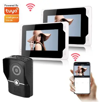 Multi Kalbų Smart Video Doorbell Tuya APP Nuotolinio Dual-Taip Pokalbį Duris Telefono 1080P HD Vaizdo Stebėjimo Durys, Domofonas