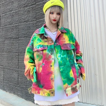 2020 m. Pavasarį, paltai Moterims džinsinio audinio švarkai Streetwear Prarasti Trumpas jean Kailis Atsitiktinis mados Mergaičių hip-hop outwear Rudenį Naujų NZY127