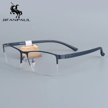 JIFANPAUL Klasikinis mados rėmo vyrų kompiuterio optinio recepto titano vyrai skaitymo akiniai skaidrūs akiniai vyrams