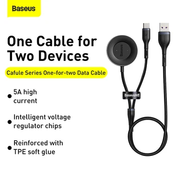 Baseus 2 in 1 USB Kabelį, Tipas C, 
