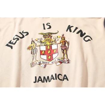 Kanye West Jėzus Yra Karalius, Jamaika Palaidinės Street Wear Jėzus Yra Karalius Hoodie Gobtuvu Hiphop Negabaritinių Vyrų Palaidinukė Megztinis