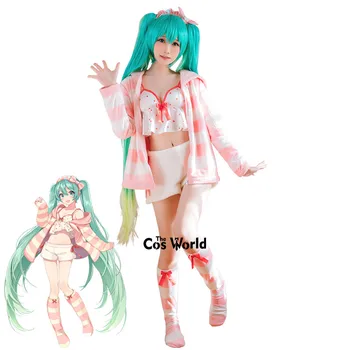 Vocaloid Miku Mielas Kambarys Dėvi Pižama Sleepwear Komplektus, Anime Cosplay Kostiumai