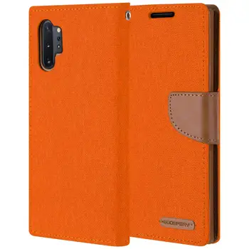 Gyvsidabrio Goospery Originalus Drobės Dienoraštis Piniginės Džinsinio Stendo Flip Cover Case For Samsung Galaxy Note 10 plius Pastaba 10+