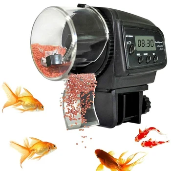 1pc Smart Automatinė Žuvų Finansuojančiojo Akvariumas Finansuojančiojo Žuvų Bakas Auto Šėrimo Dozatorius Su LCD ekranu Rodo, Laikmatis, Akvariumo Reikmenys