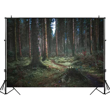 Džiunglių Miško Fone Žalia Enchanted Miško Medžių Miškai Backdrops Fotografijos Vaikų Portretai Photo Booth Studija Rekvizitai