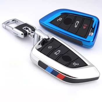 Danga valdymo pultelio Mygtuką Maišo Laikiklis tinka bmw ašmenys KeyChain Automobilio raktas Padengti Atveju BMW X1 X5 X6 F15 F16 F48 BMW 1 / 2 Serija