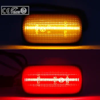 4x Dūmų Gintaro Raudonas LED Šoninis Gabaritinis Žibintas, Skirtas Chevrolet Silverado /Sierra 3500 15-