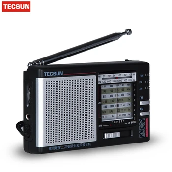 Mažmeninė-Didmeninė TECSUN R-9701 Radijas FM/MW/SW Radijo Daugiaruožý Radijo Imtuvas Dvigubos Konversijos Išorinės Antenos Nešiojamas Radijas
