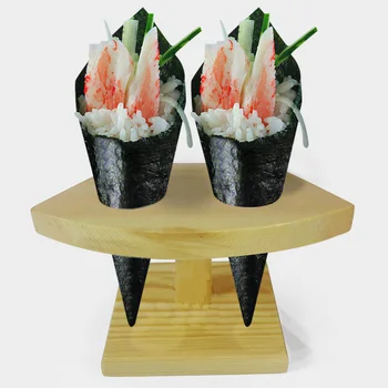 Suši Turėtojas Bambuko Stendas Suši Rėmas Su Penkių Savininkų Temaki Virtuvės Maisto Stendas Japonų Maisto produktų Laikymo Indai 1pcs