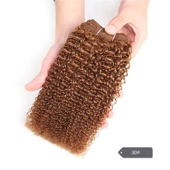 Aptakus Afro Keistą Pynimo Garbanotais Plaukais 1 vnt Ombre mongolų Žmogaus Plaukų Pynimas Ryšulių Spręsti #27 #30 1B# Raudona# Remy Hair Extension