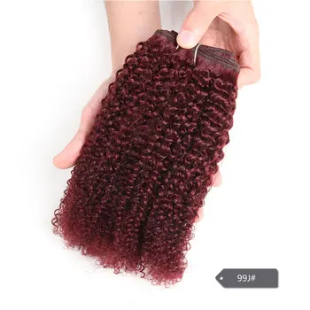 Aptakus Afro Keistą Pynimo Garbanotais Plaukais 1 vnt Ombre mongolų Žmogaus Plaukų Pynimas Ryšulių Spręsti #27 #30 1B# Raudona# Remy Hair Extension