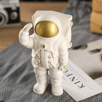 Šiaurės Astronautas Statula Europos Home Office Kosmonautas Skulptūra Planetos Pobūdžio Dekoro Miniatiūros Modelio Paveikslas Figūrėlės Amatai