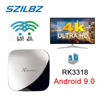 SZILBZ X88 PRO RK3318 4gb 64gb Android Tv Box 9.0 Dual Wifi HDR 4K Smart TV Box X88PRO Media Player 