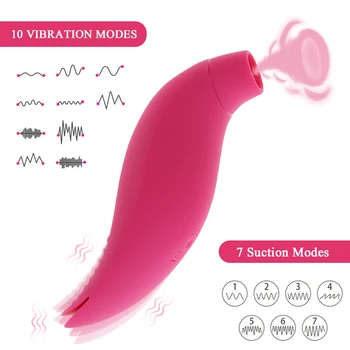 Dolphamine Klitorio Čiulpti Vibratorius G spot ir Clit Stimuliacija, 10 Vibracijos Modelius Spenelių Stimuliatorius Sekso Žaislai Moterims