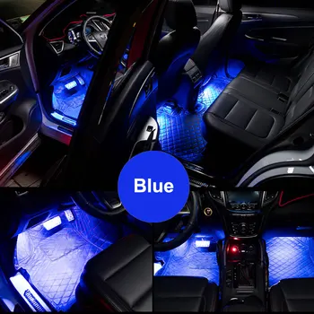 Automobilių Atmosfera, Spalvinga LED Interjero Šviesos Muzikos Garso Kontrolė Dodge Ram 1500 Challenger Durango Kelionę Kalibro Karavanas