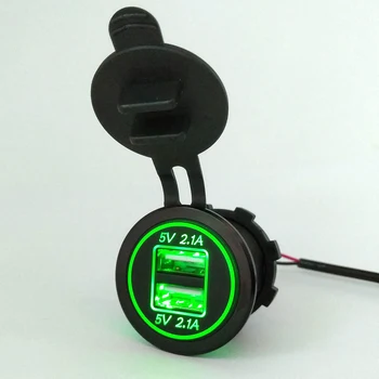 2020 m. Automobilių, Motociklų 12V-24V Dual USB Įkroviklis Išmaniojo telefono Maitinimo Tabelt GPS Lizdo Adapteris, skirtas 