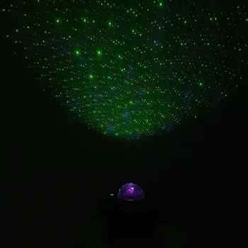 Led Muzikos Žvaigždė Projektoriaus Lempa / Usb Kabeliu Belaidis Garso Valdymo Lazerio Šviesos, Žvaigždėtas Vandens Modelį Liepsna Lempa