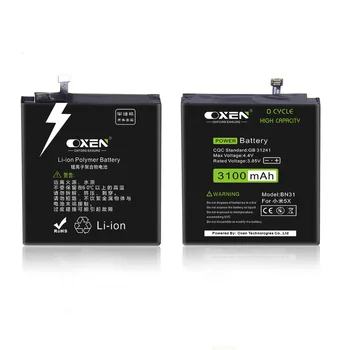 BN31 Baterija Xiaomi Redmi Pastaba 5A Premjero Baterijų BM46 BM47 BN44 BM49 BM22 Redmi 3x 4x 5plus 3 Pastaba Pro Mi 5 A1 Max Bateria