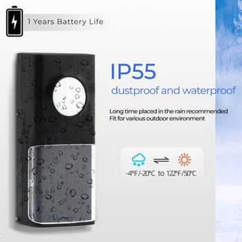 Skambinti USB Powered IP55 Vandeniui Belaidžio Smart Doorbell Durų Bell Žiedas Varpelių Skambinkite 433MHZ LED Nakties Šviesos Namuose Plug-Nemokamai