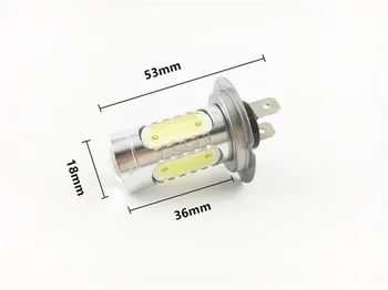 H7 Didelės Galios 15W COB LED Lemputės Automobilių Automatinis Šviesos Šaltinis Projektorius Vairavimo Rūko Žibintų Lemputė su objektyvo Balta Geltona Bule