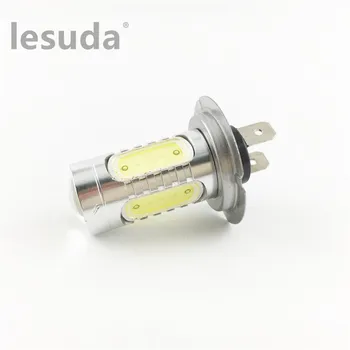 H7 Didelės Galios 15W COB LED Lemputės Automobilių Automatinis Šviesos Šaltinis Projektorius Vairavimo Rūko Žibintų Lemputė su objektyvo Balta Geltona Bule