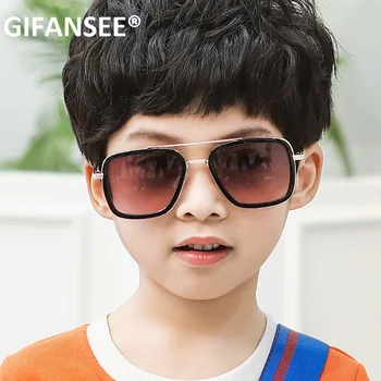GIFANSEE vaikas aikštėje metalo akiniai nuo saulės Vaikams, kūdikių Berniukų, Mergaičių UV400 vaikams, vaikiška akiniai, Akiniai Atspalvių Akiniai Tony Stark uv