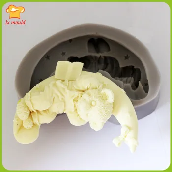 LXYY aukštos kokybės maisto kokybės silikono tortas pelėsių silikono cukraus pelėsių mėnulis padengti torto formą molio sluoksnį