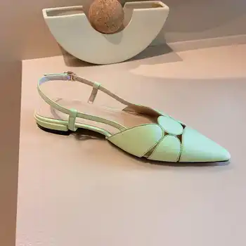 Krazing puodą 2020 naujas vasaros sandalai moterims pažymėjo tne mažo kulno, tuščiaviduriai dirželio sagtis seklių grožio sexy lady vestuvių batai L88