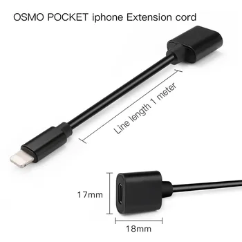 Ilgiklis Už DJI OSMO Pocket Išmanusis telefonas Lightnin/C Tipo/Micro USB Prievadą Pritaikyti Laidą Įkrovimo Kabelis Pritaikyti 