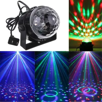 LED Disco Šalies Žibintai Kristalų Magija Kamuolys Poveikis Apšvietimas 3W Garso Aktyvuotas Lazerinis Projektorius, RGB Scenos Apšvietimo efektas Lempos Šviesa