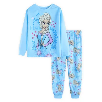 2021 M. Pavasario Mergaitės Elsa Anna Drabužius Užšaldyti Bamblys Ilgomis Rankovėmis Pyjama Nustatyti Vaikai Mergina Patenka Komplektus Drabužių Pižama Kostiumas