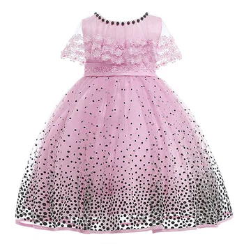Vasaros nėrinių suknelė mergina elegantiškas princesė gėlių mergaitė vestuvės, gimtadienis vaikams apsirengti mergina vaikų drabužių, kostiumų L5056