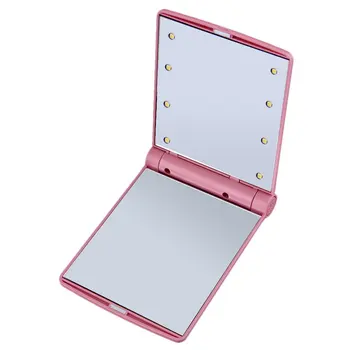 Lankstymo Makiažo Veidrodis su Šviesos Magnetinis Atidarymas Portable LED Kompaktiškas Veidrodis Kišenėje Lady Kosmetikos Kosmetinis Veidrodėlis Dovana