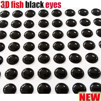 KARŠTO žvejybos masalas akis 3D vientisos spalvos žuvies akis 500pcs/daug spalva JUODA žvejybos reikmenys
