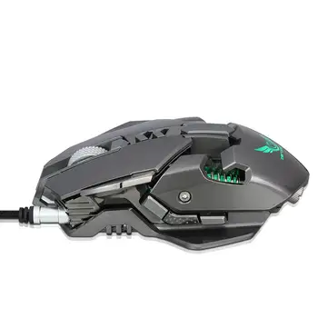 Kompiuterio, nešiojamojo kompiuterio, ergonomiškas žaidimas 7-klavišų pelė, laidinis profesinės reguliuojamas makro programavimas built-in LED šviesos spalva pelės