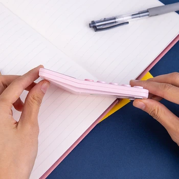DELI 1209A Mini Skaičiuoklė saulės spalva studentų mielas nešiojami skaičiuotuvai, lengva nešiotis mielas kawaii kūrybos mokyklos raštinės reikmenys
