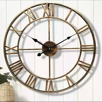 Sienos Žiūrėti Europos Stiliaus Geležies Laikrodis Retro Laikrodis Namų Puošybai Sieninis Laikrodis Europos Retro Stiliaus, Nepriklausoma Dizainas