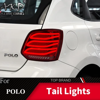 Galinio Žibinto Volkswagen 2009-2017 Polo Mk6 LED galinius Žibintus Rūko Žibintai, Dieniniai Žibintai DRL Tuning Automobilius Automobilių Reikmenys