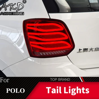 Galinio Žibinto Volkswagen 2009-2017 Polo Mk6 LED galinius Žibintus Rūko Žibintai, Dieniniai Žibintai DRL Tuning Automobilius Automobilių Reikmenys