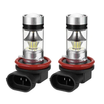 Universalus 2vnt H11 H8, H9 6000K 100W Pluošto Rinkinį LED Rūko Lemputės, Dienos metu naudojamos Šviesos (LED Automobilių Žibintai Konversijos Gaubliai Lemputes